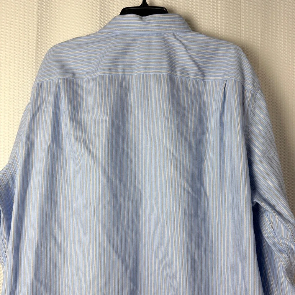 Banana Republic Button Down Shirt Mens XXL‎ Blue Striped Non-Iron Classic Fit